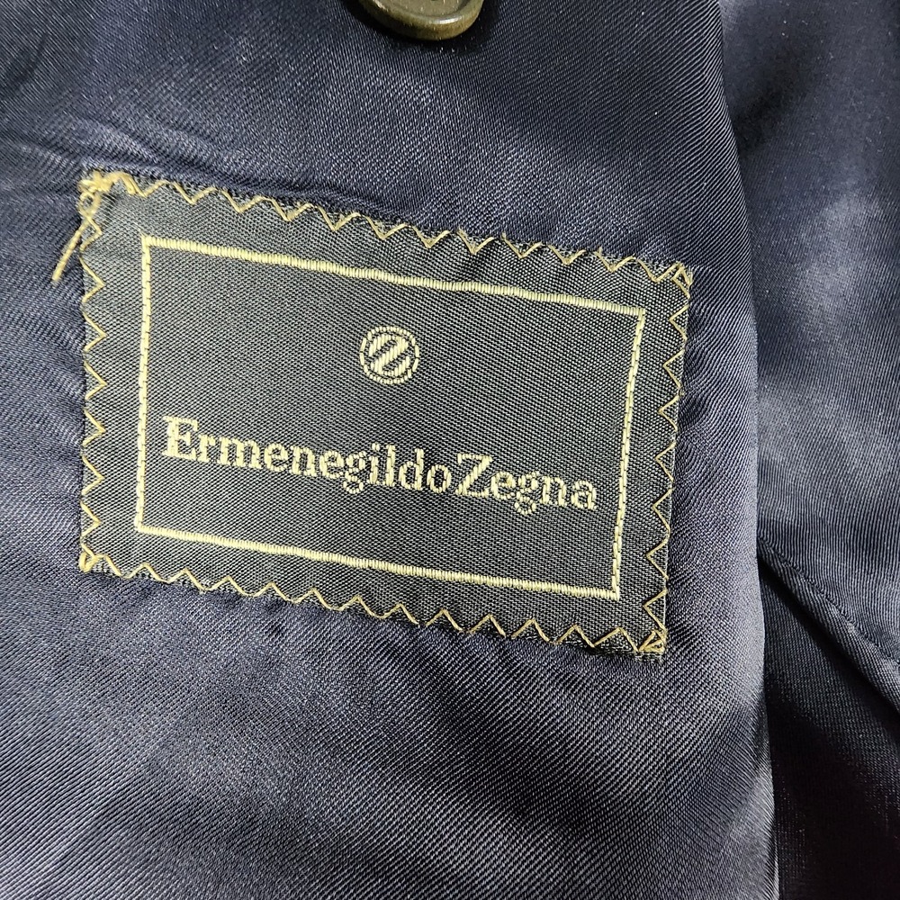 Ermenegildo Zegna Sport Coat Suit Jacket Blazer 38R Dark Navy 3-Button Wool - Picture 12 of 16